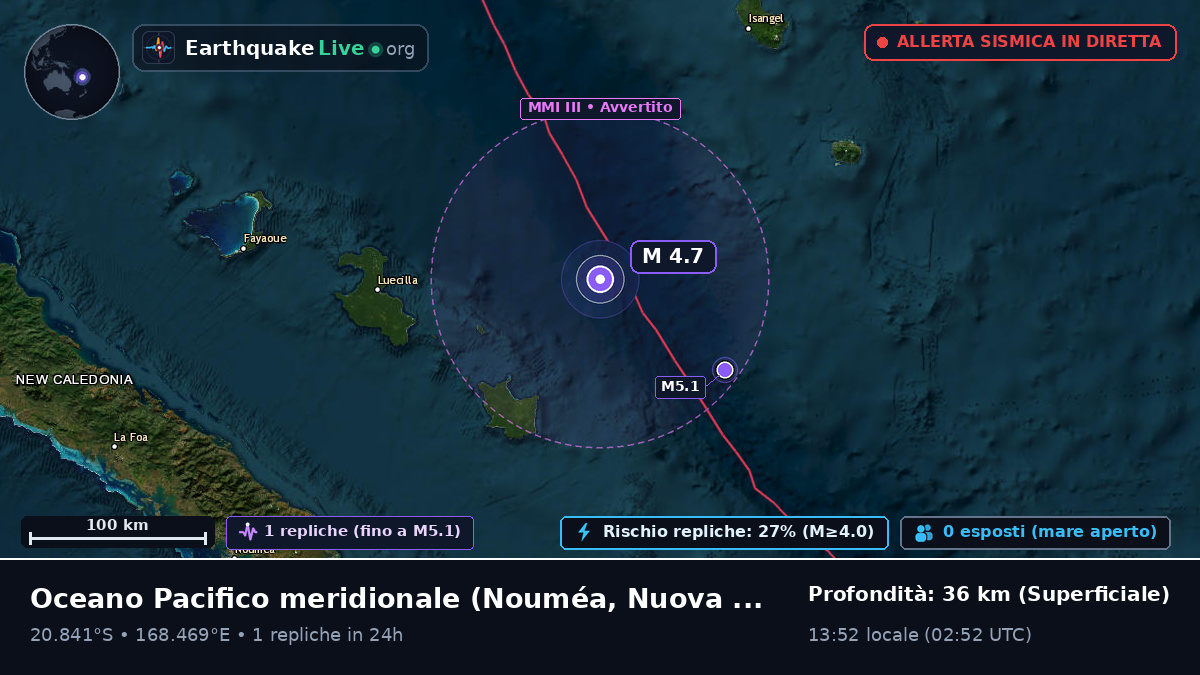 Oceano Pacifico meridionale (Nuova Caledonia)