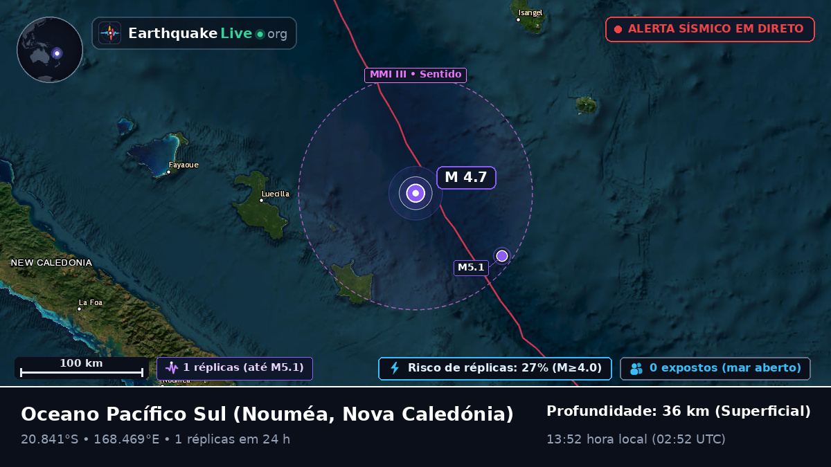 Oceano Pacífico Sul (Nova Caledónia)