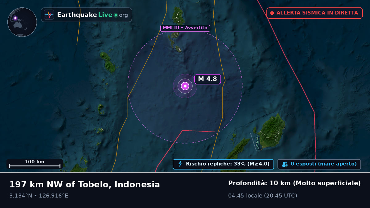 Oceano Pacifico settentrionale (Indonesia)