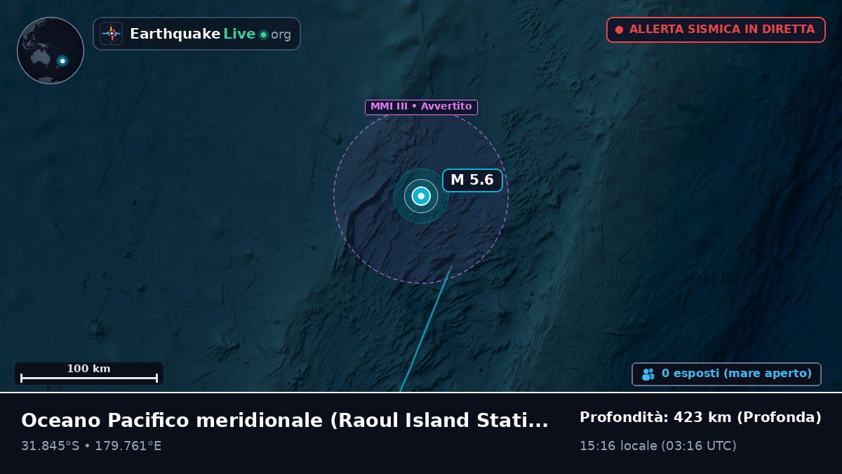 Oceano Pacifico meridionale (Kermadec Islands)