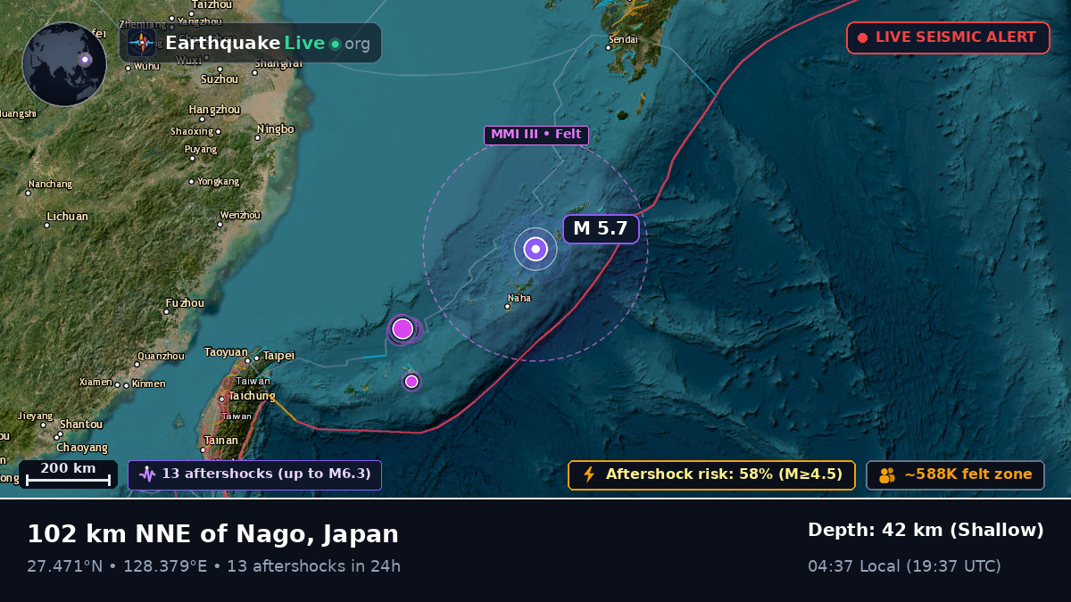Off the coast of Naha, Japan