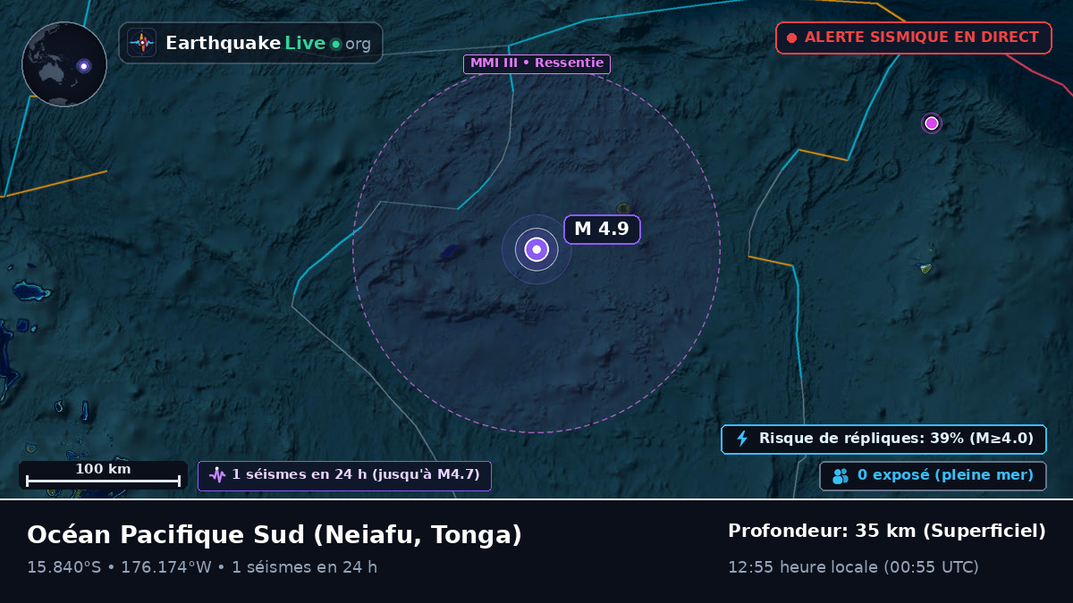 Océan Pacifique Sud (Tonga)