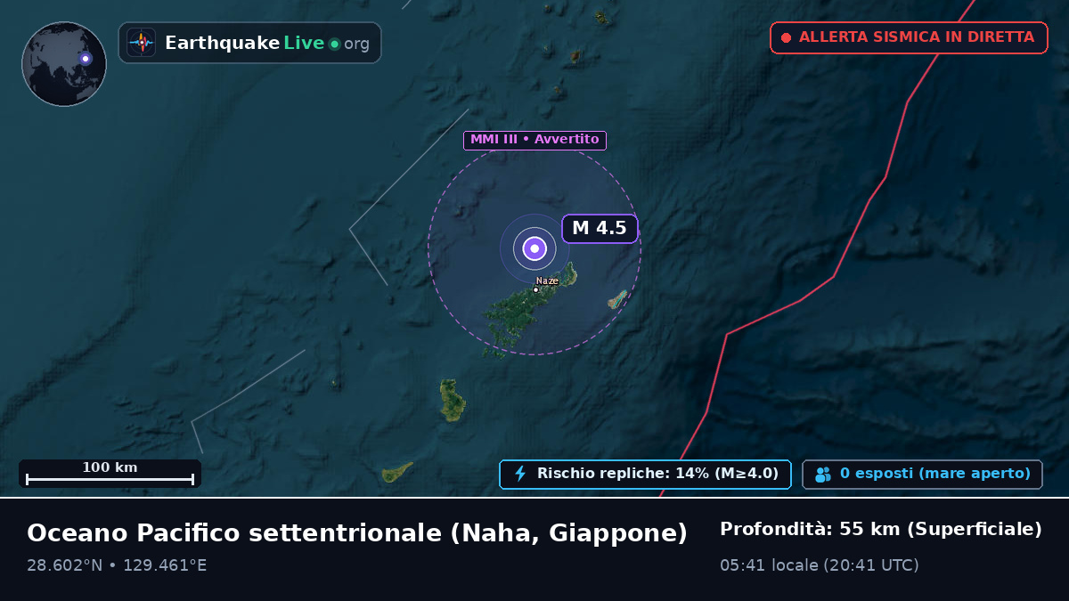 Oceano Pacifico settentrionale (Giappone)