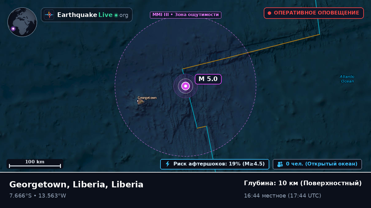 Южная часть Атлантического океана (Liberia)