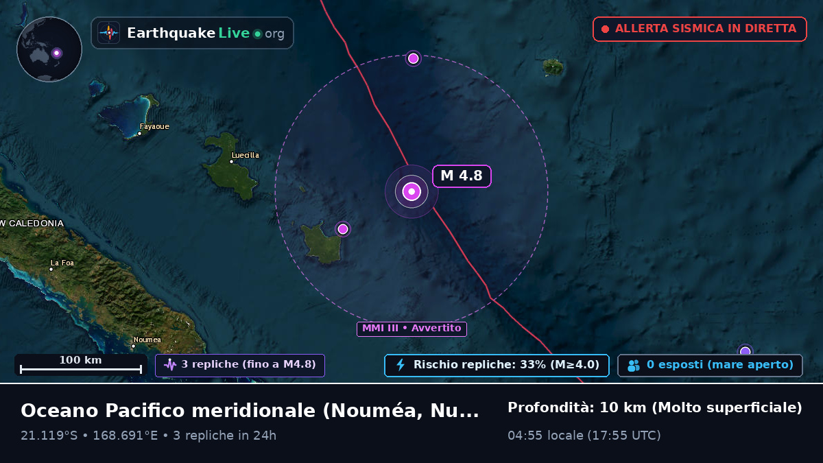 Oceano Pacifico meridionale (Nuova Caledonia)