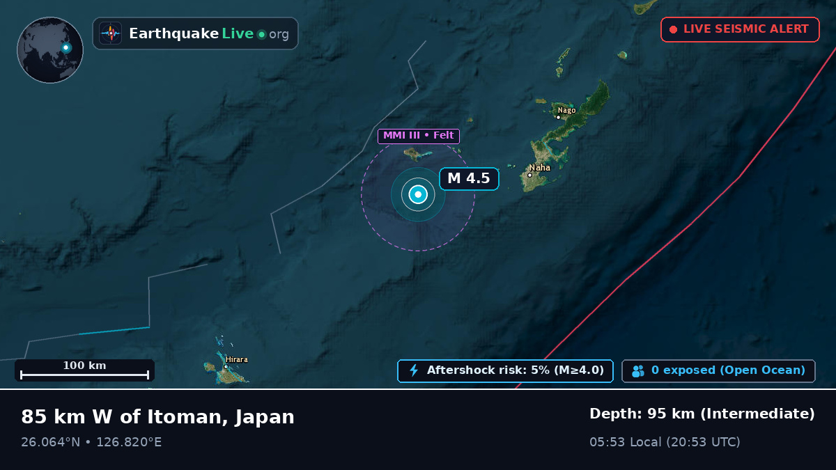Off the coast of Naha, Japan