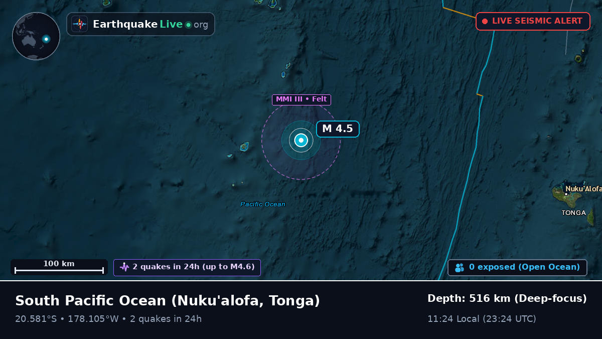 South Pacific Ocean (Tonga)