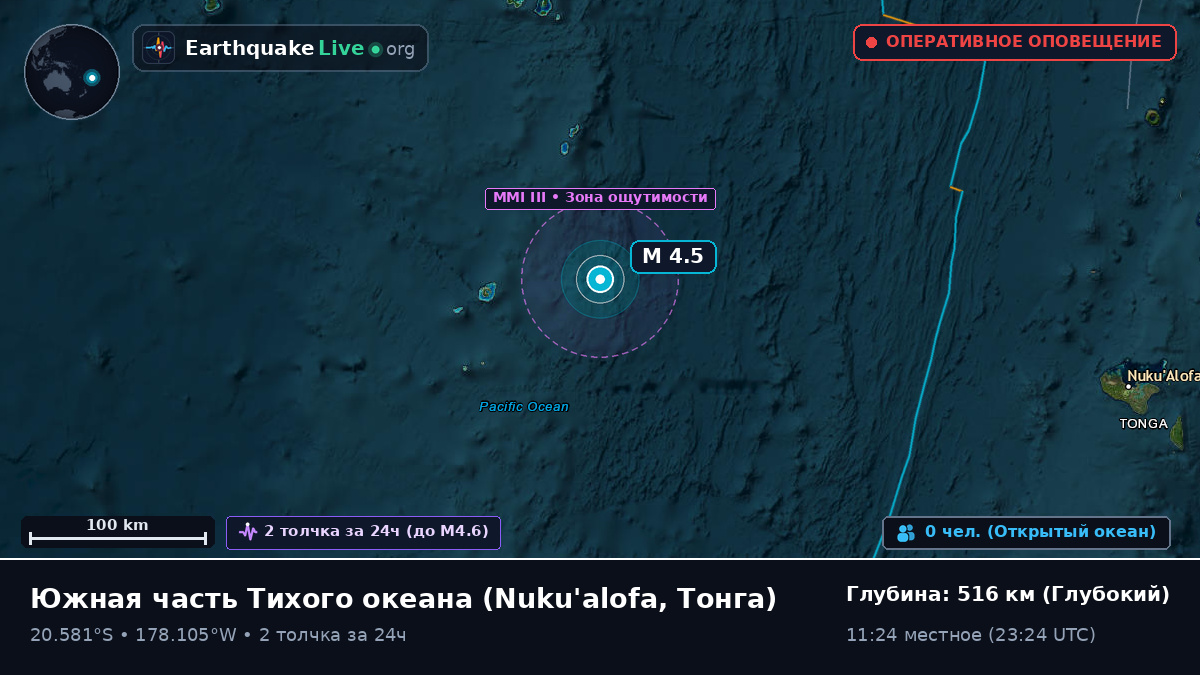Южная часть Тихого океана (Тонга)