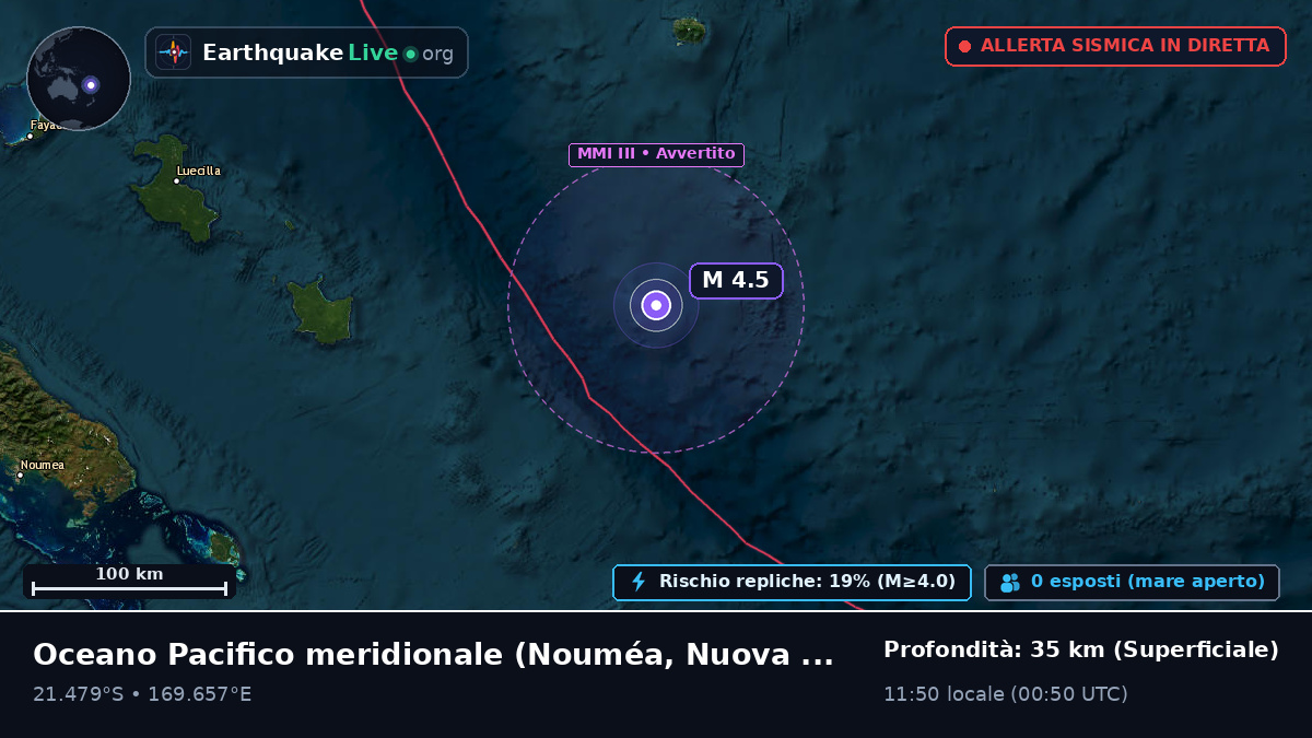 Oceano Pacifico meridionale (Nuova Caledonia)