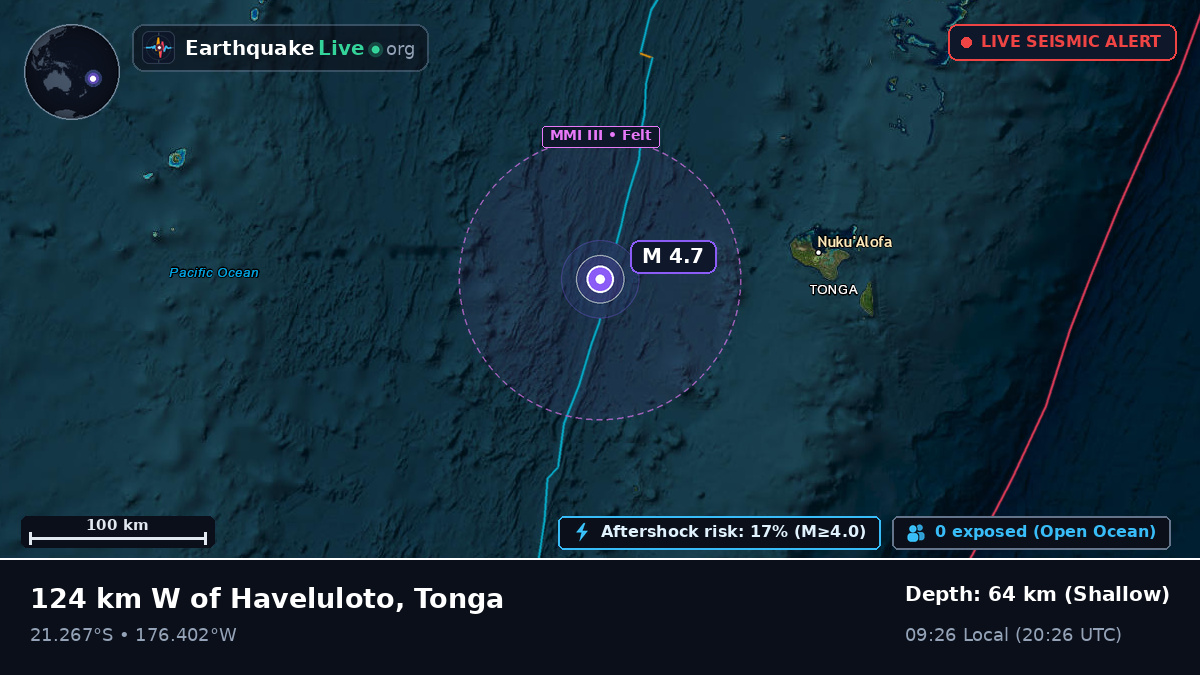 Off the coast of Nuku'alofa, Tonga