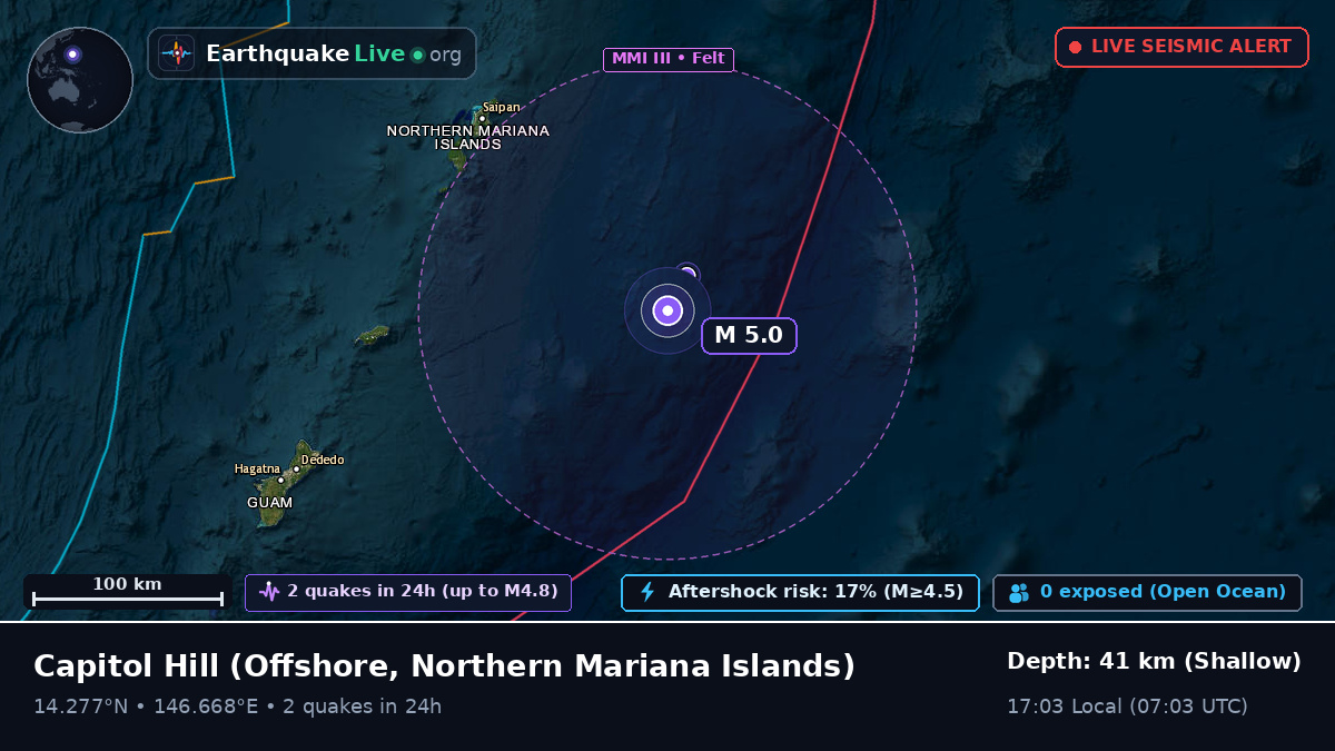 Off the coast of Capitol Hill, Northern Mariana Islands