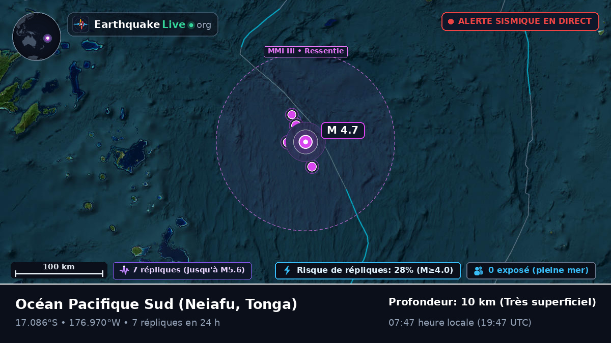 Océan Pacifique Sud (Tonga)
