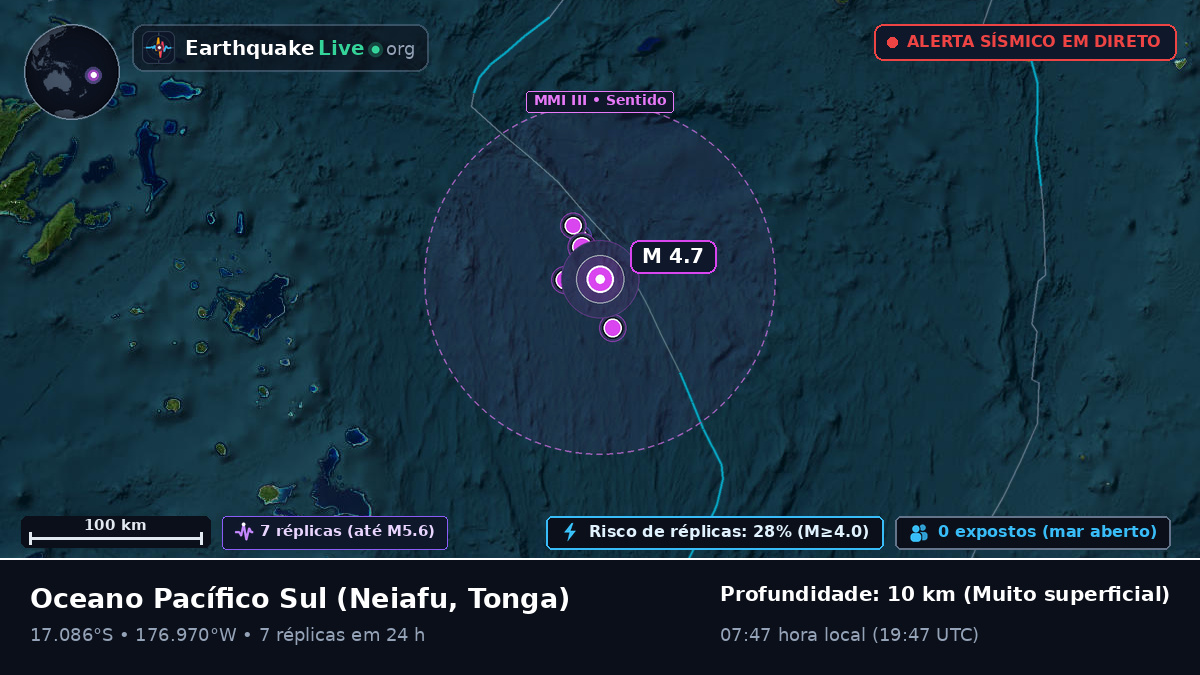 Oceano Pacífico Sul (Tonga)