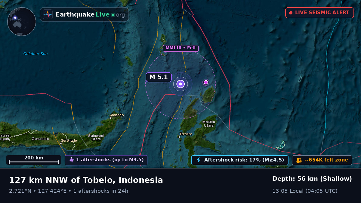 Off the coast of Ternate, Indonesia