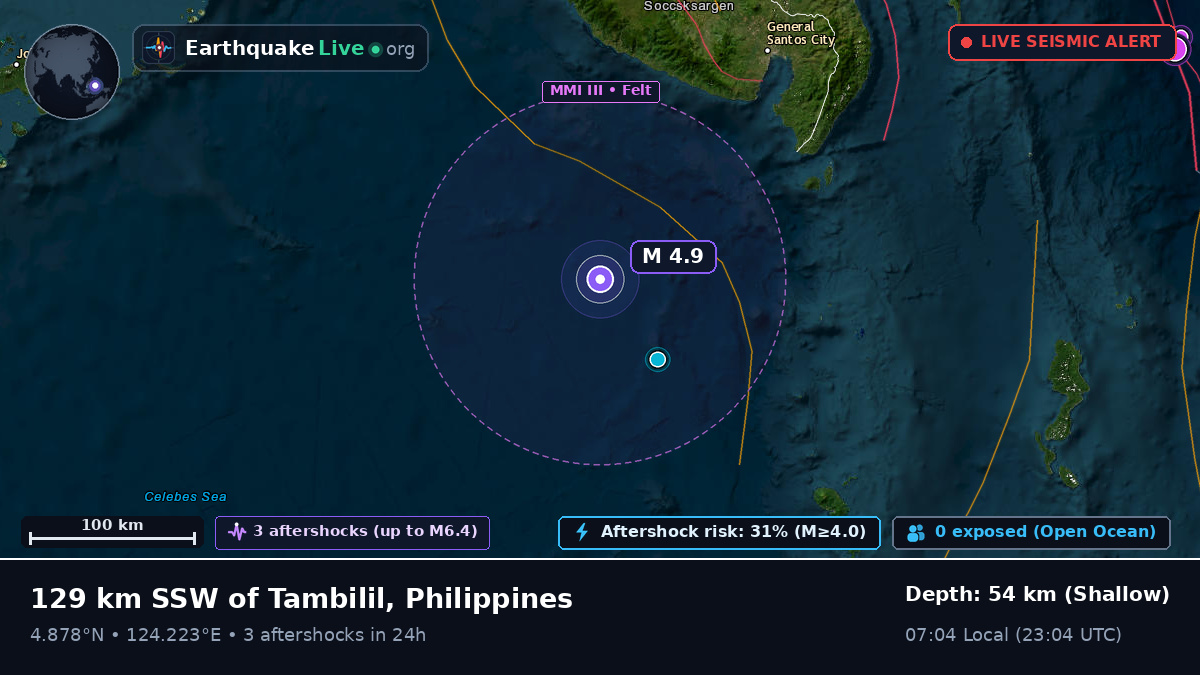 Off the coast of General Santos, Philippines