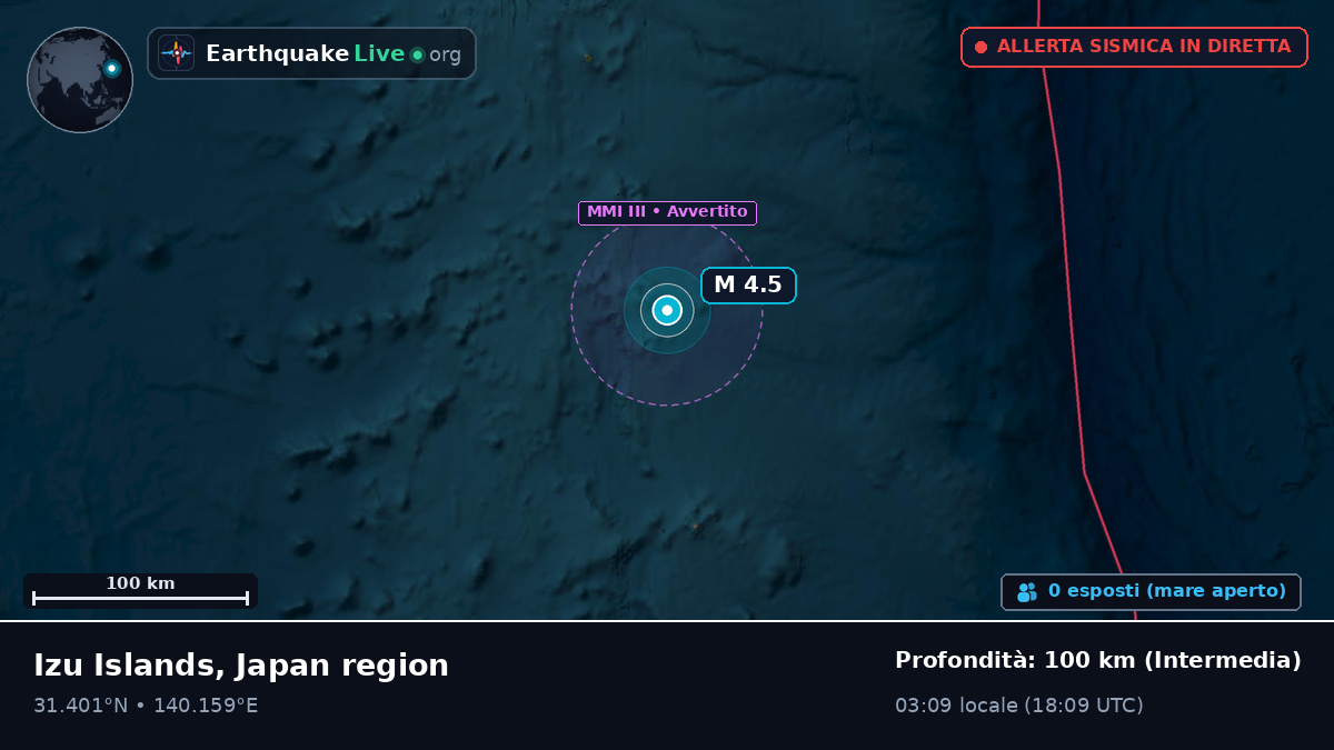 Oceano Pacifico settentrionale (Giappone)