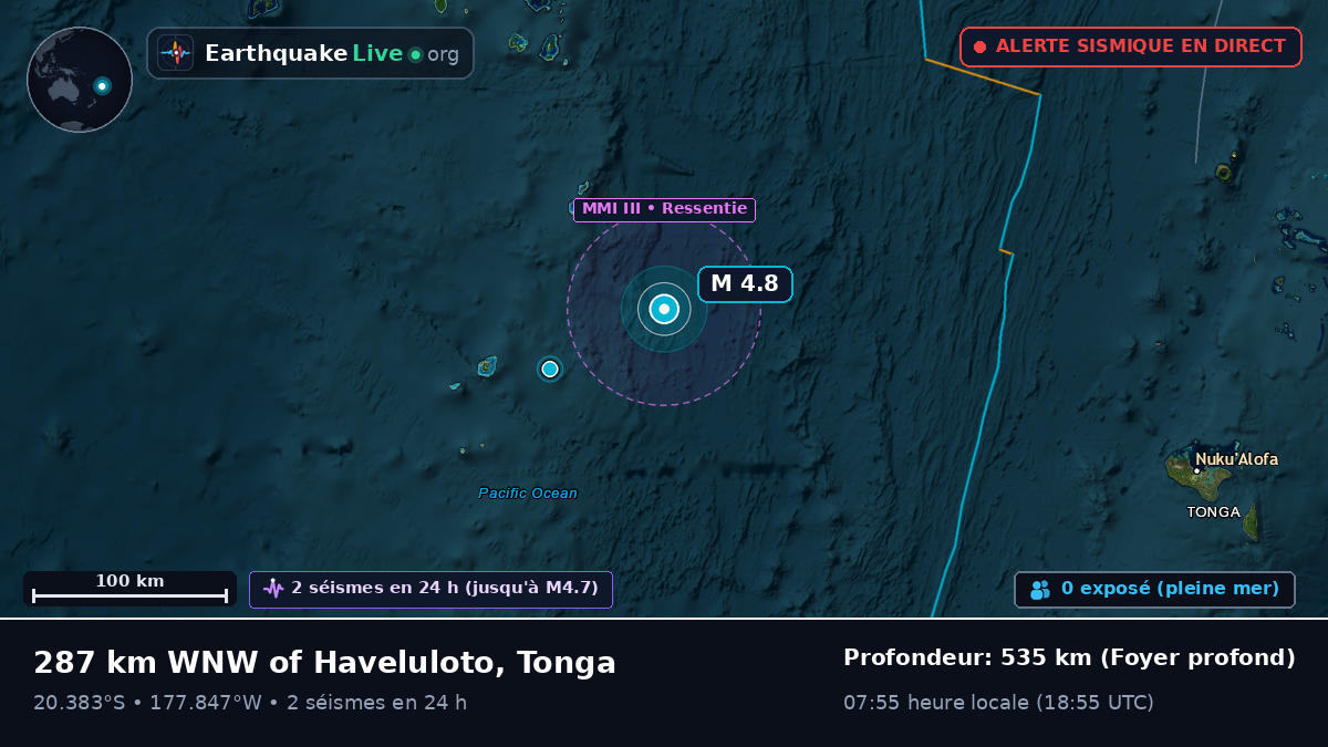 Océan Pacifique Sud (Tonga)