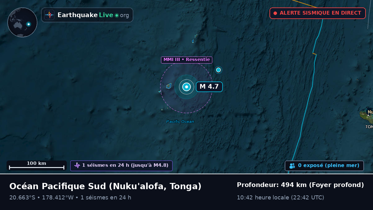 Océan Pacifique Sud (Tonga)