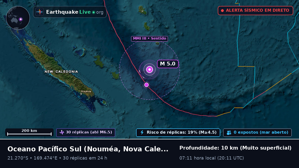 Oceano Pacífico Sul (Nova Caledónia)