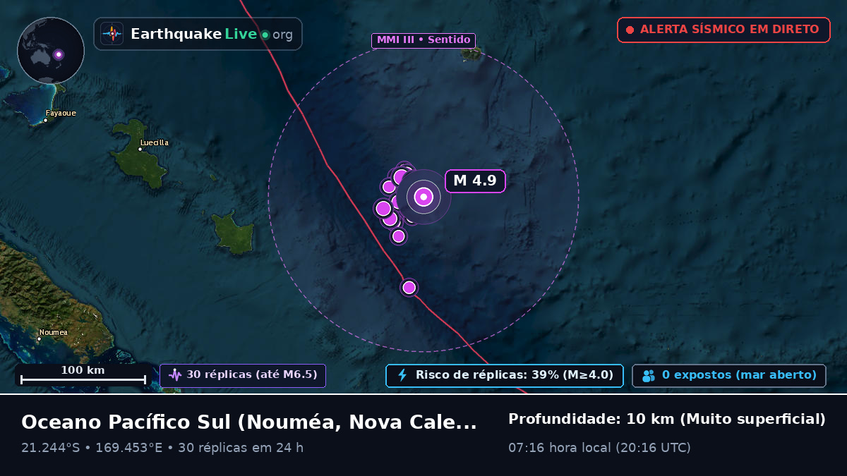 Oceano Pacífico Sul (Nova Caledónia)