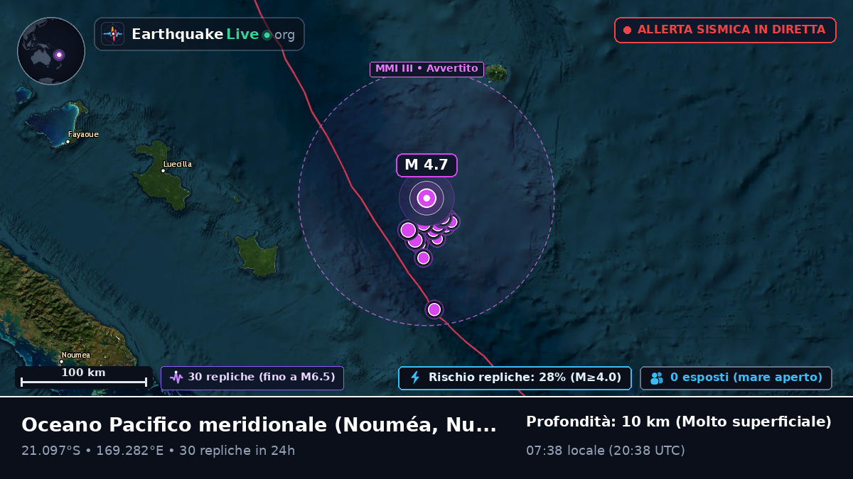 Oceano Pacifico meridionale (Nuova Caledonia)