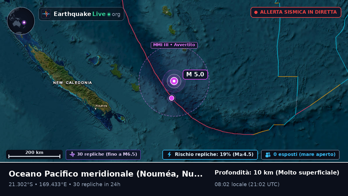 Oceano Pacifico meridionale (Nuova Caledonia)