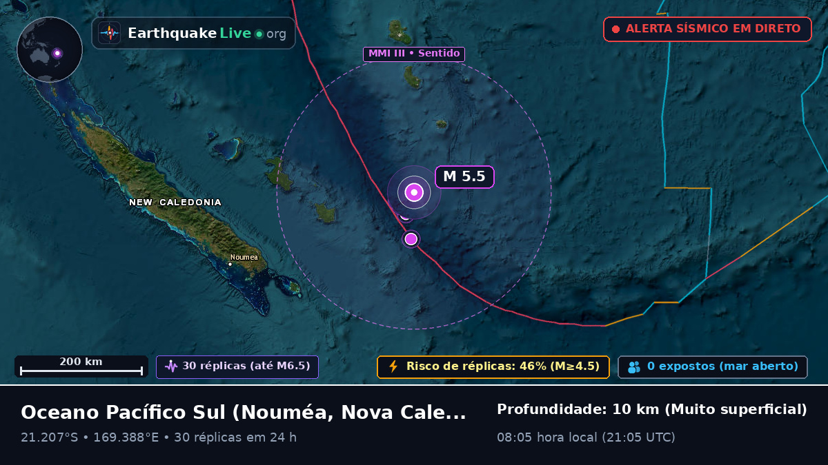 Oceano Pacífico Sul (Nova Caledónia)