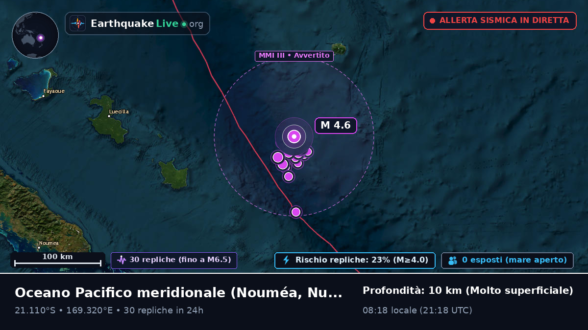 Oceano Pacifico meridionale (Nuova Caledonia)
