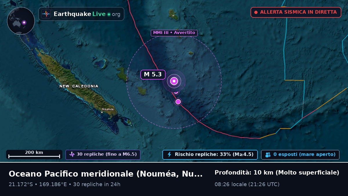 Oceano Pacifico meridionale (Nuova Caledonia)