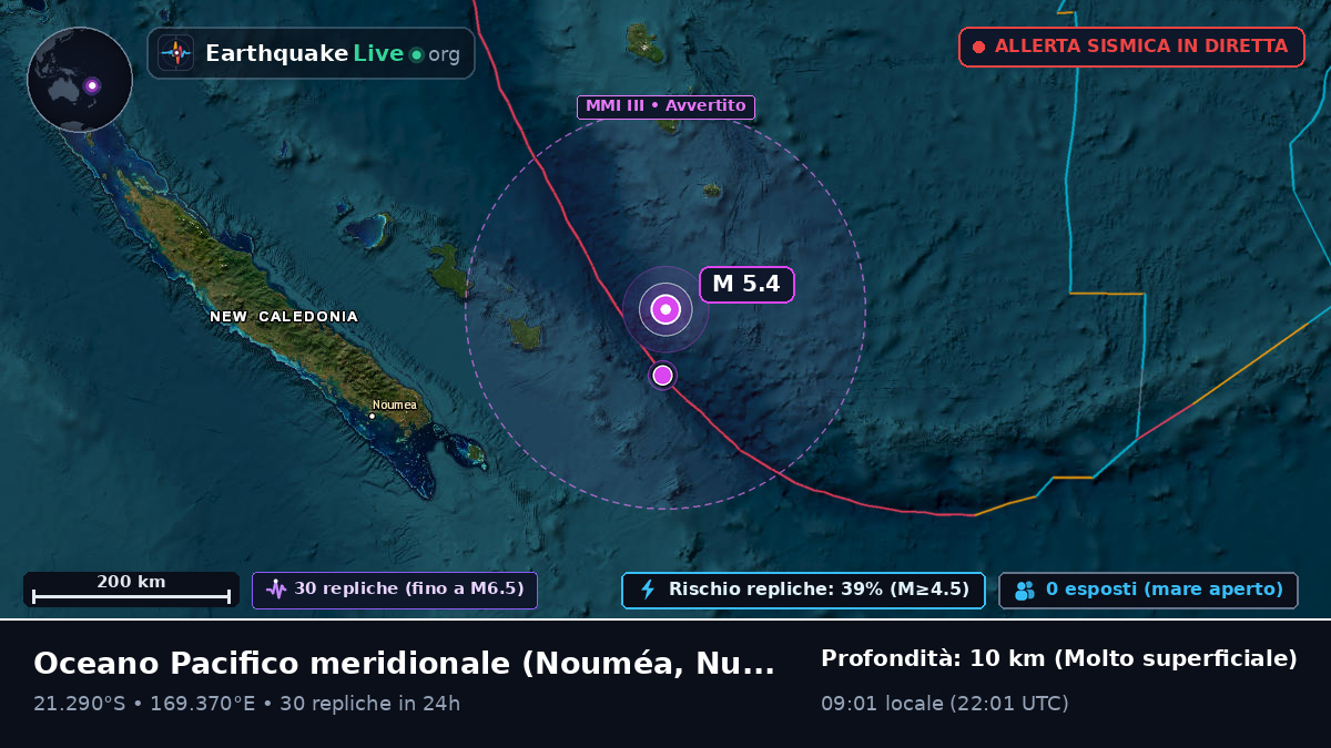 Oceano Pacifico meridionale (Nuova Caledonia)
