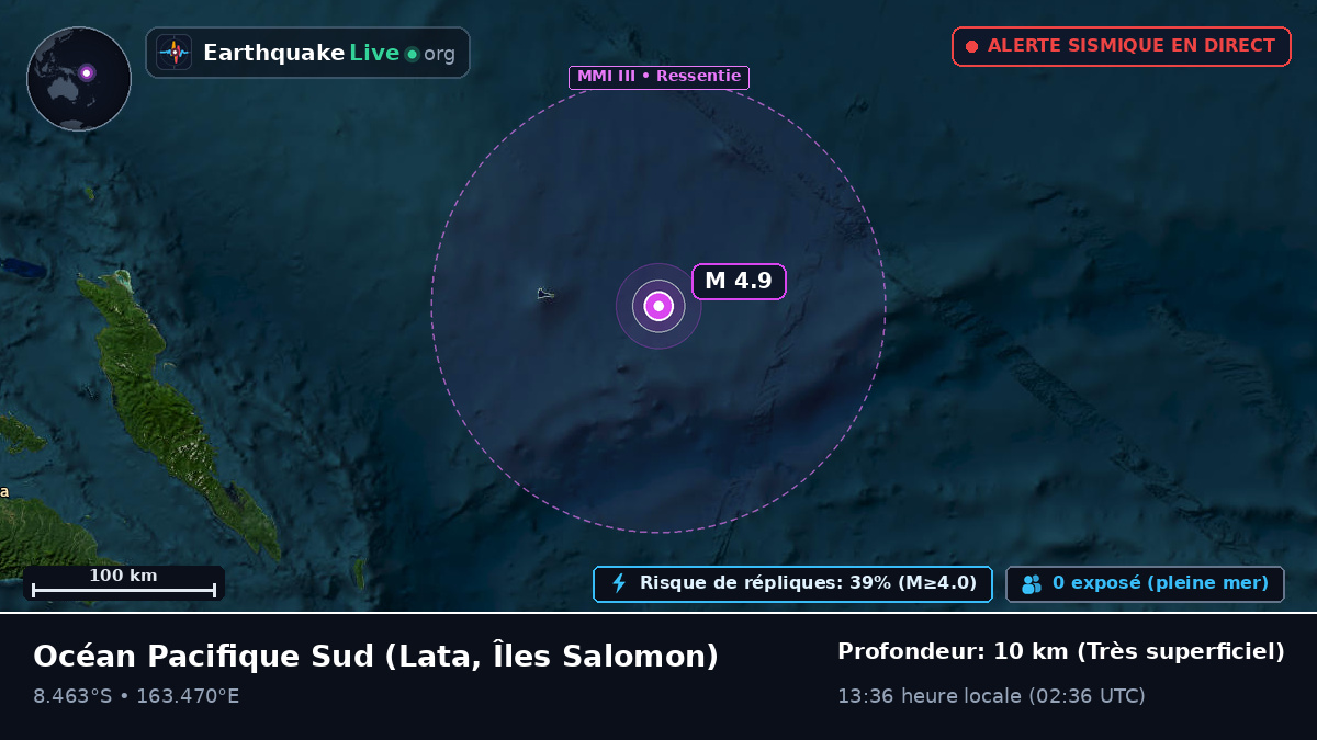 Océan Pacifique Sud (Îles Salomon)