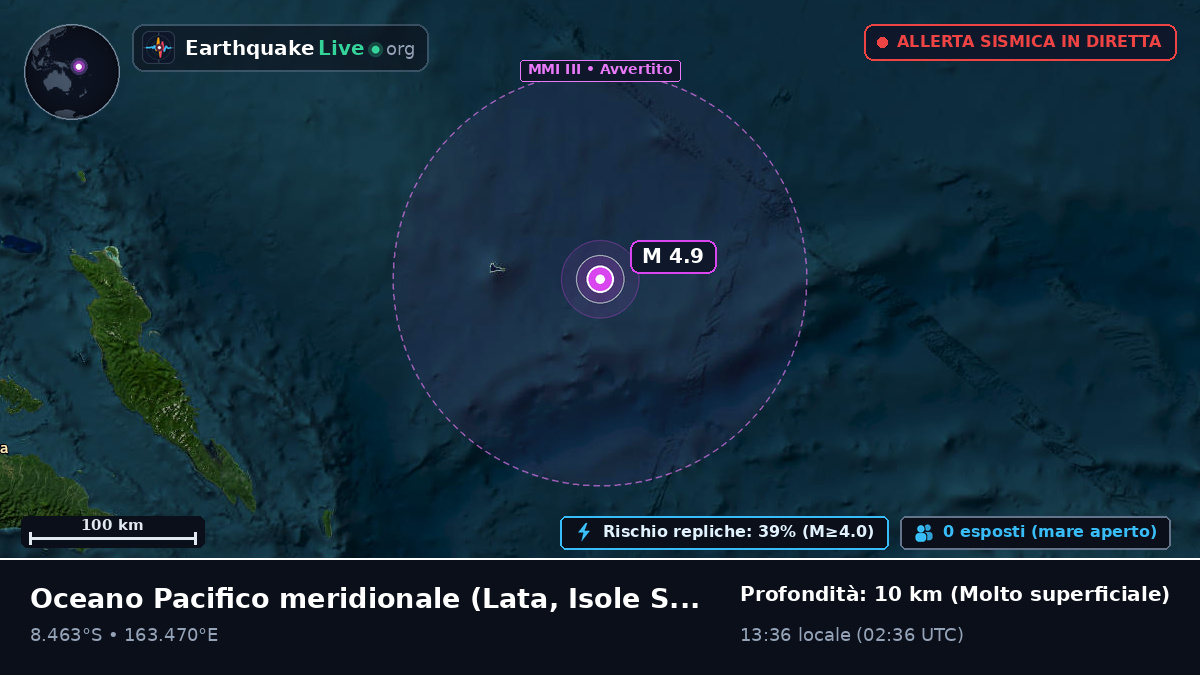 Oceano Pacifico meridionale (Isole Salomone)