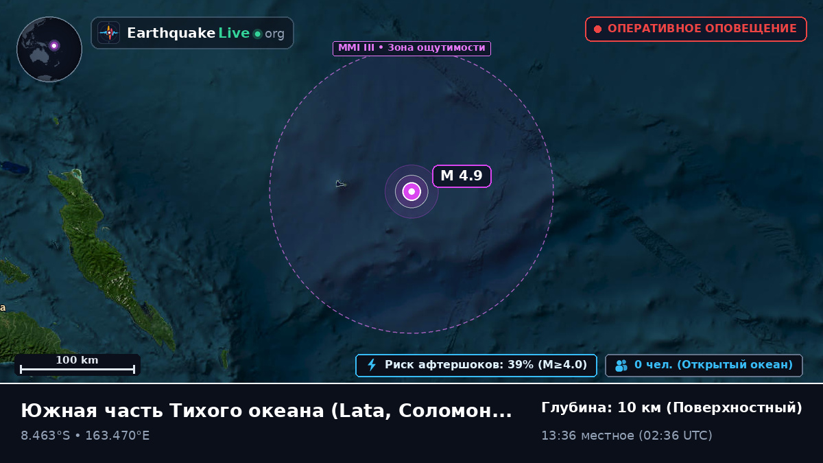 Южная часть Тихого океана (Соломоновы Острова)
