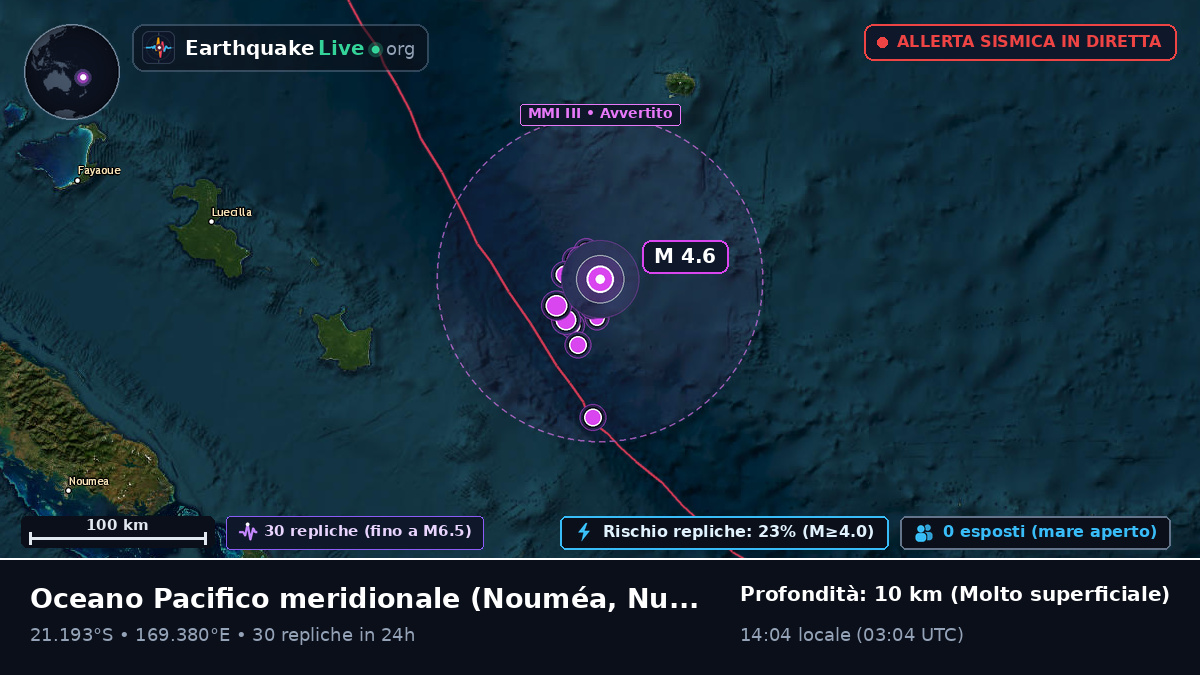 Oceano Pacifico meridionale (Nuova Caledonia)