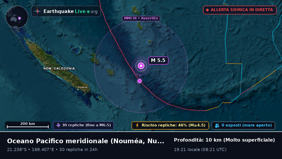 Oceano Pacifico meridionale (Nuova Caledonia)