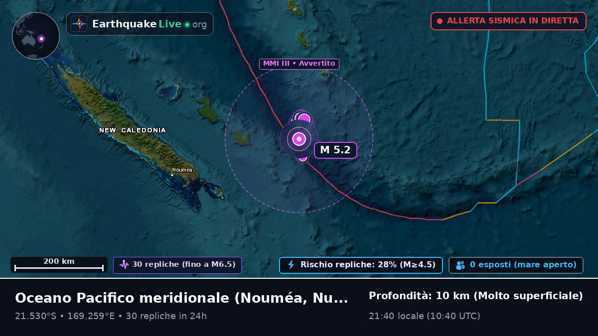 Oceano Pacifico meridionale (Nuova Caledonia)