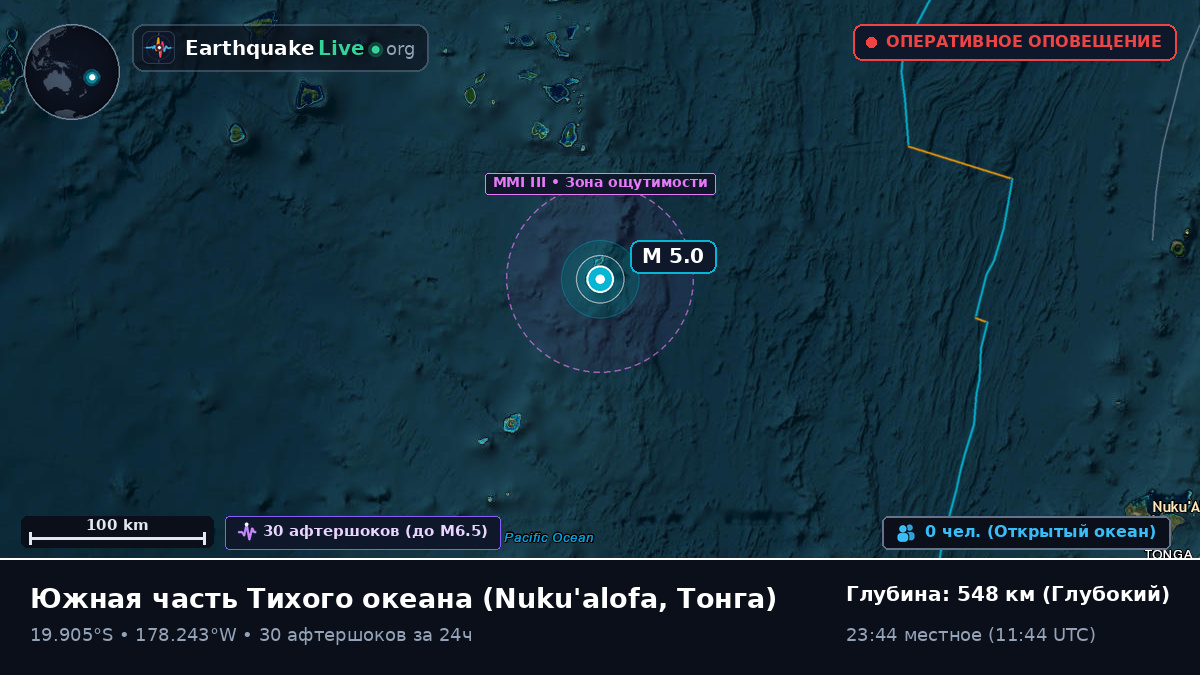 Южная часть Тихого океана (Тонга)