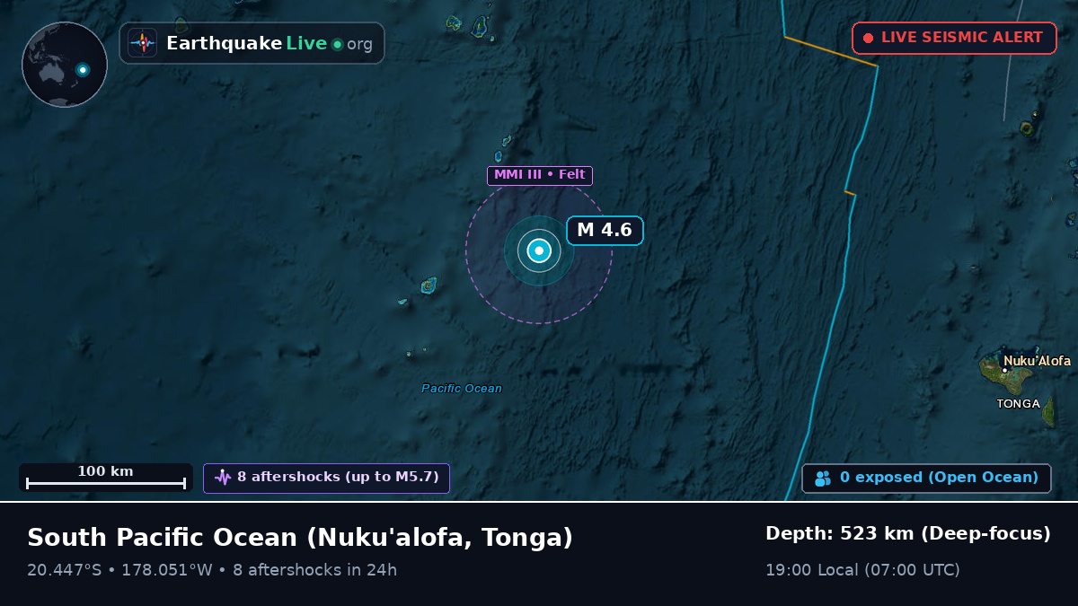 South Pacific Ocean (Tonga)