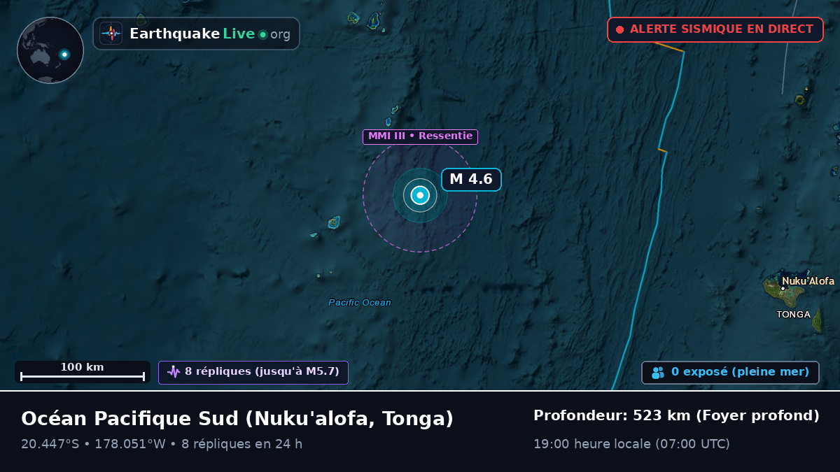 Océan Pacifique Sud (Tonga)