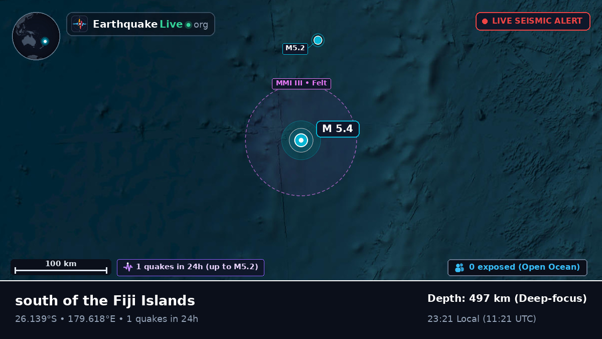 South Pacific Ocean (Kermadec Islands)