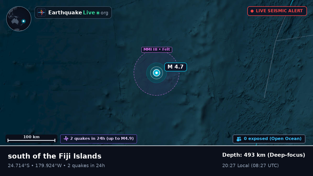 South Pacific Ocean (Kermadec Islands)