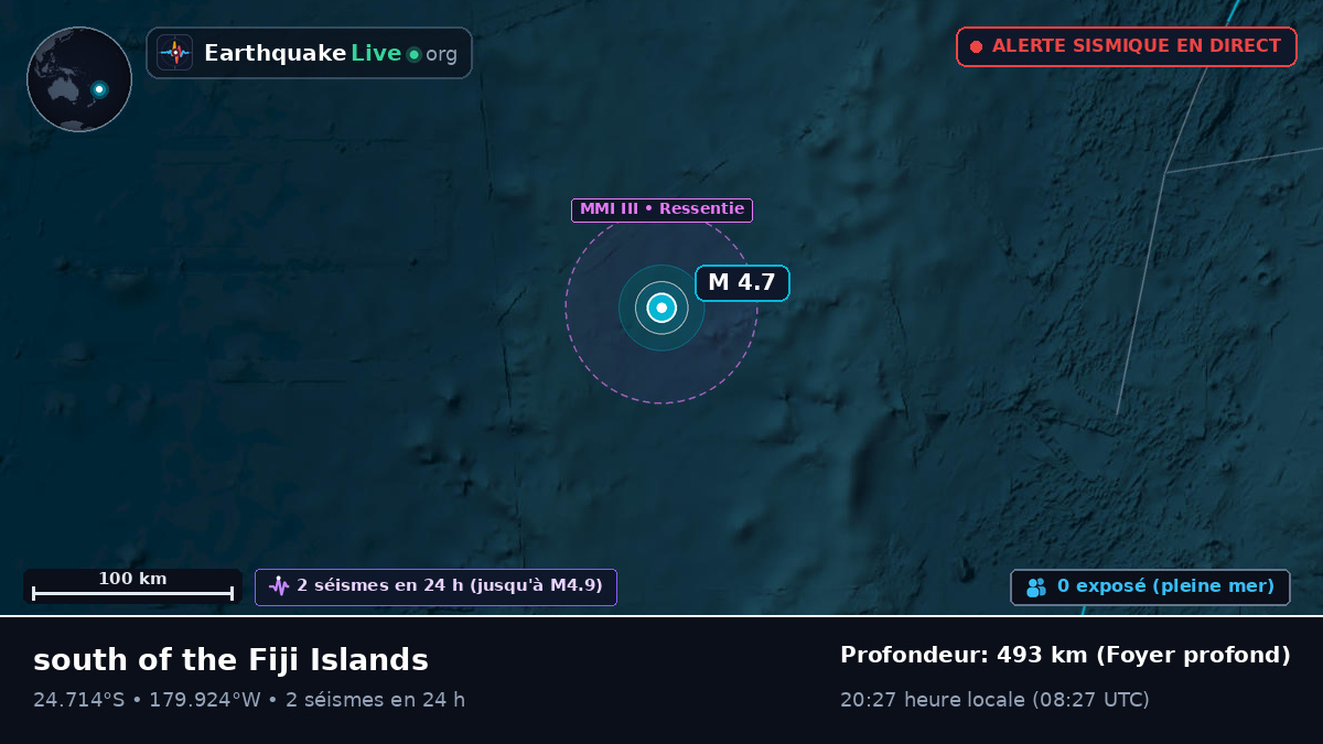 Océan Pacifique Sud (Kermadec Islands)