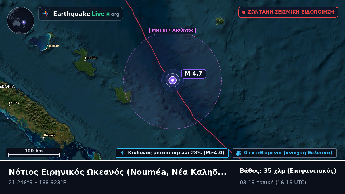 Νότιος Ειρηνικός Ωκεανός (Νέα Καληδονία)