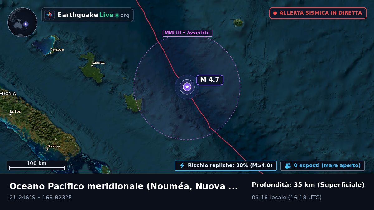 Oceano Pacifico meridionale (Nuova Caledonia)