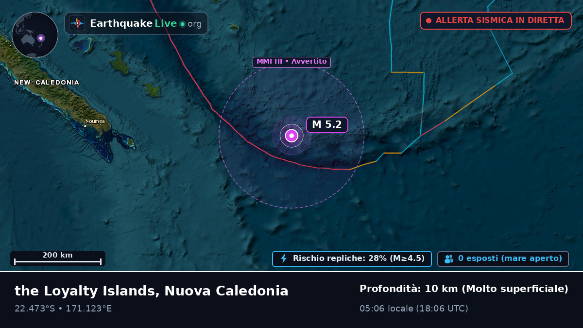 Oceano Pacifico meridionale (Nuova Caledonia)