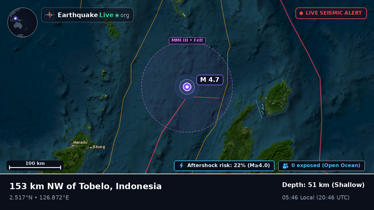 Off the coast of Ternate, Indonesia