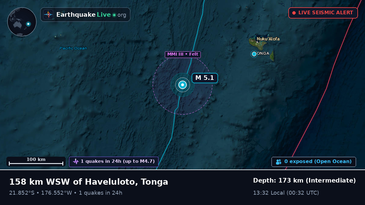 Off the coast of Nuku'alofa, Tonga
