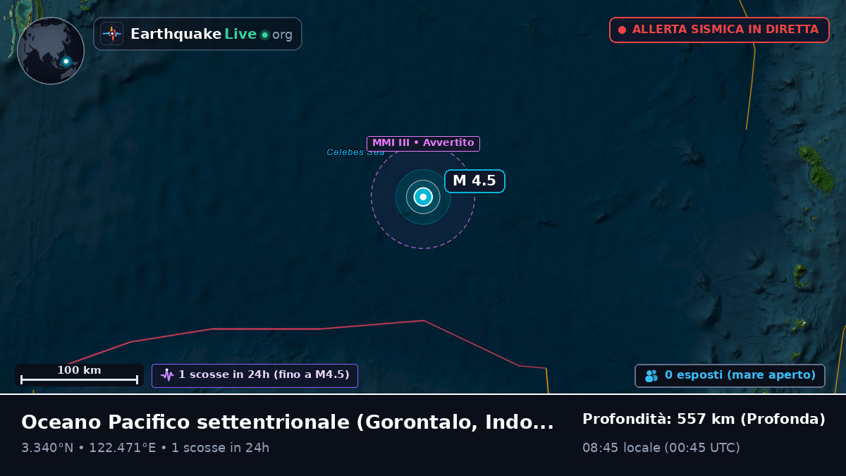 Oceano Pacifico settentrionale (Indonesia)