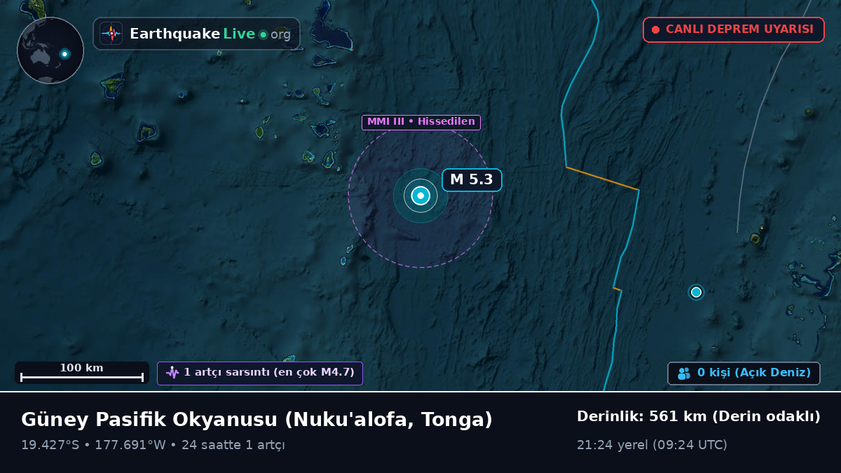 Güney Pasifik Okyanusu (Tonga)