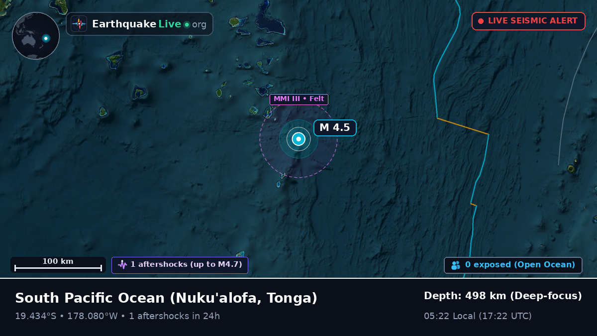 South Pacific Ocean (Tonga)